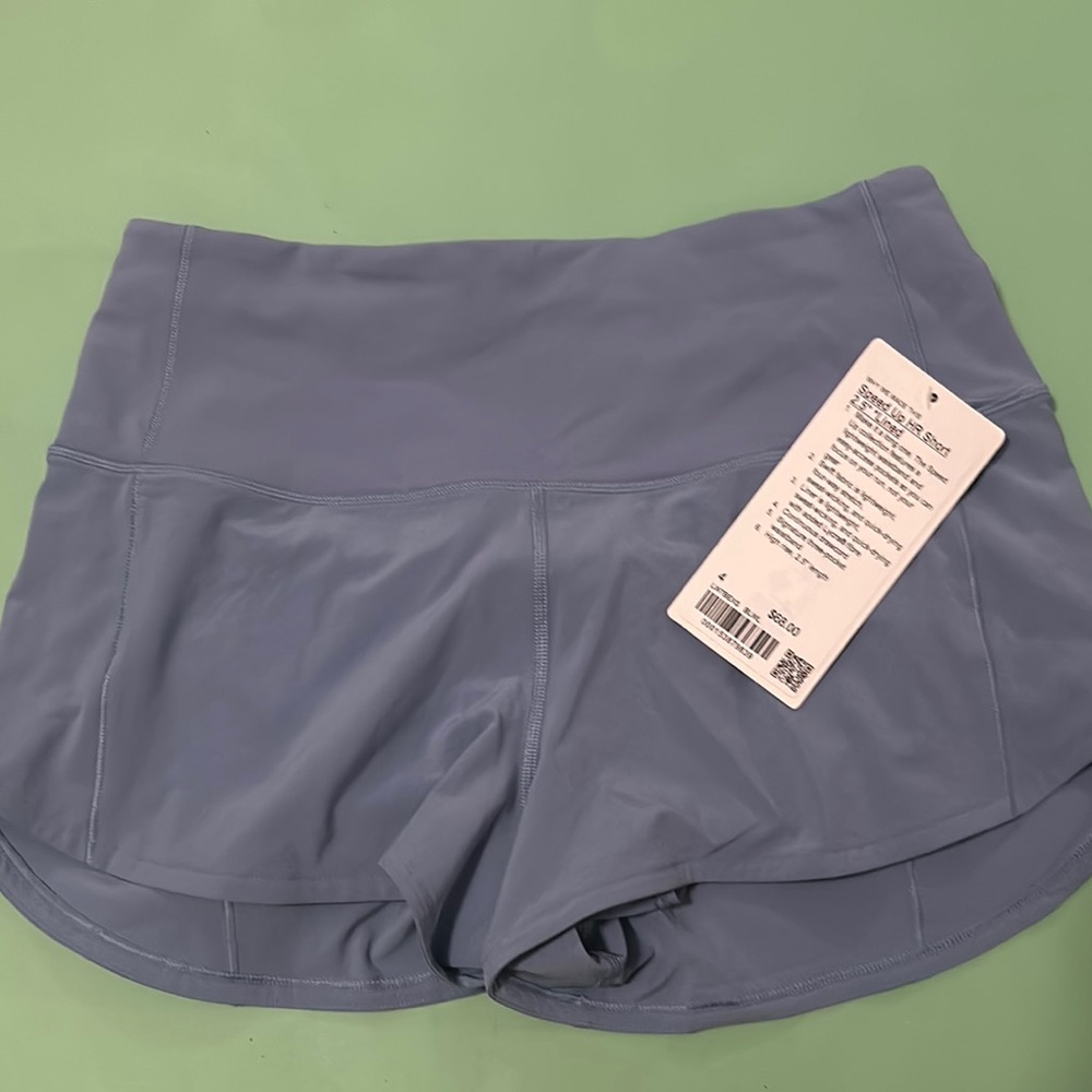 Lululemon Athletica Blue Athletic Shorts with Wide Waistband